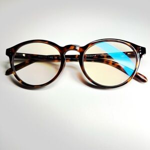 Tortoiseshell Round Blue Light Blocking Glasses ATTACHE